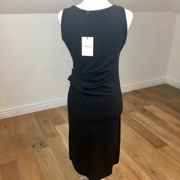 Theory Rubric Ruched Stretch Jersey Tank Dress L - Picture 4 of 6